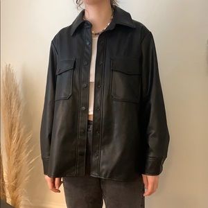 Topshop Faux Leather Jacket